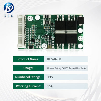Lithium Ion Battery Pack 13S BMS , 48V Li-Ion Smart BMS With 15A Circuit Protection